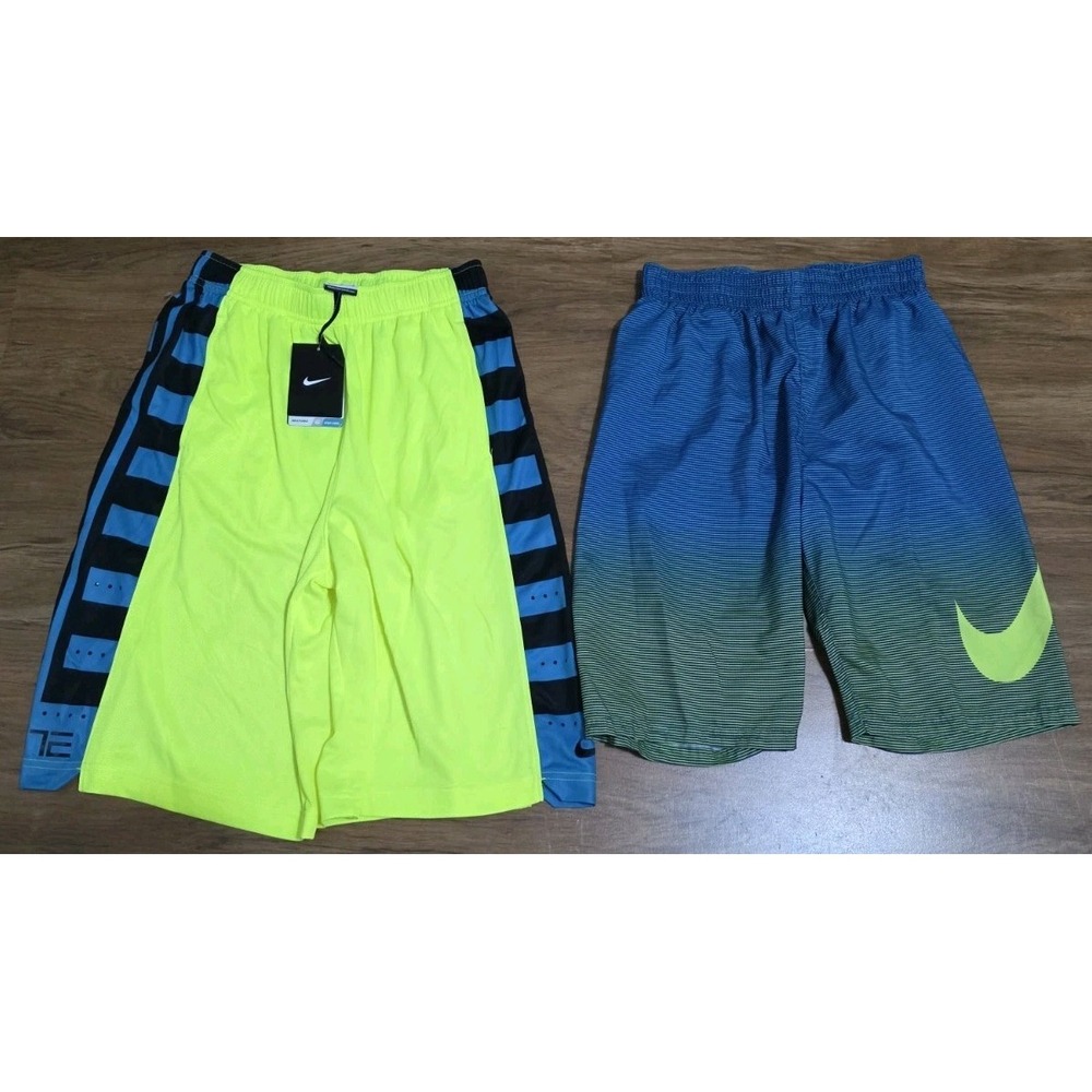 Nike Elite Fanatical Basketball Shorts Volt Yellow Boys XL NWT Swim‎ Trunks Sz L